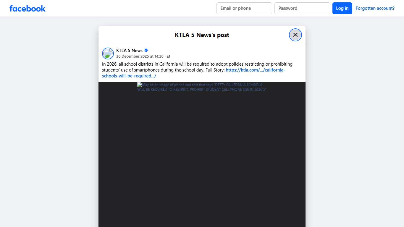 KTLA 5 News - In 2026, all school districts in California... Facebook